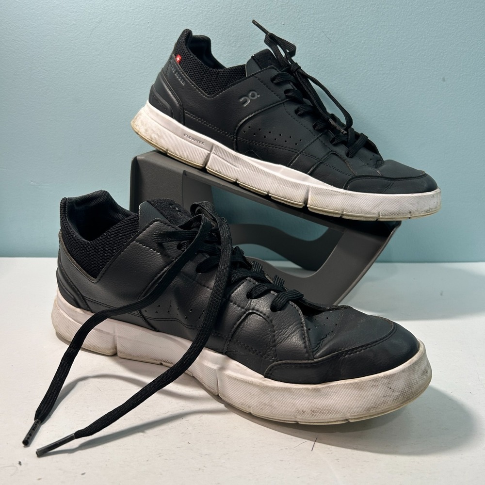 On Cloud The Roger Sneakers Men's 10.5 Black White CloudTec Federer Tennis